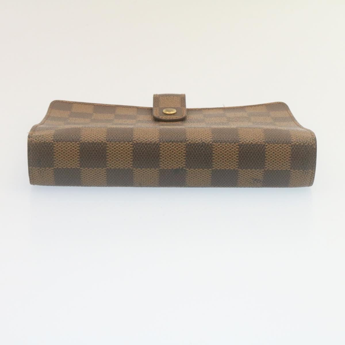 LOUIS VUITTON Damier Ebene Agenda MM Day Planner Cover R20935 LV Auth ar6536