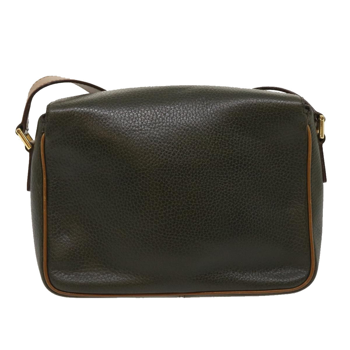 Luxury CELINE Shoulder Bag Leather Gray Brown  ar6880