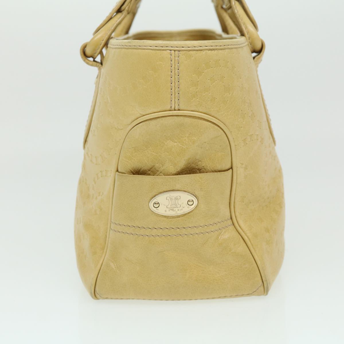 Luxury CELINE Boogie Bag Shoulder Bag Leather Beige  ar7127