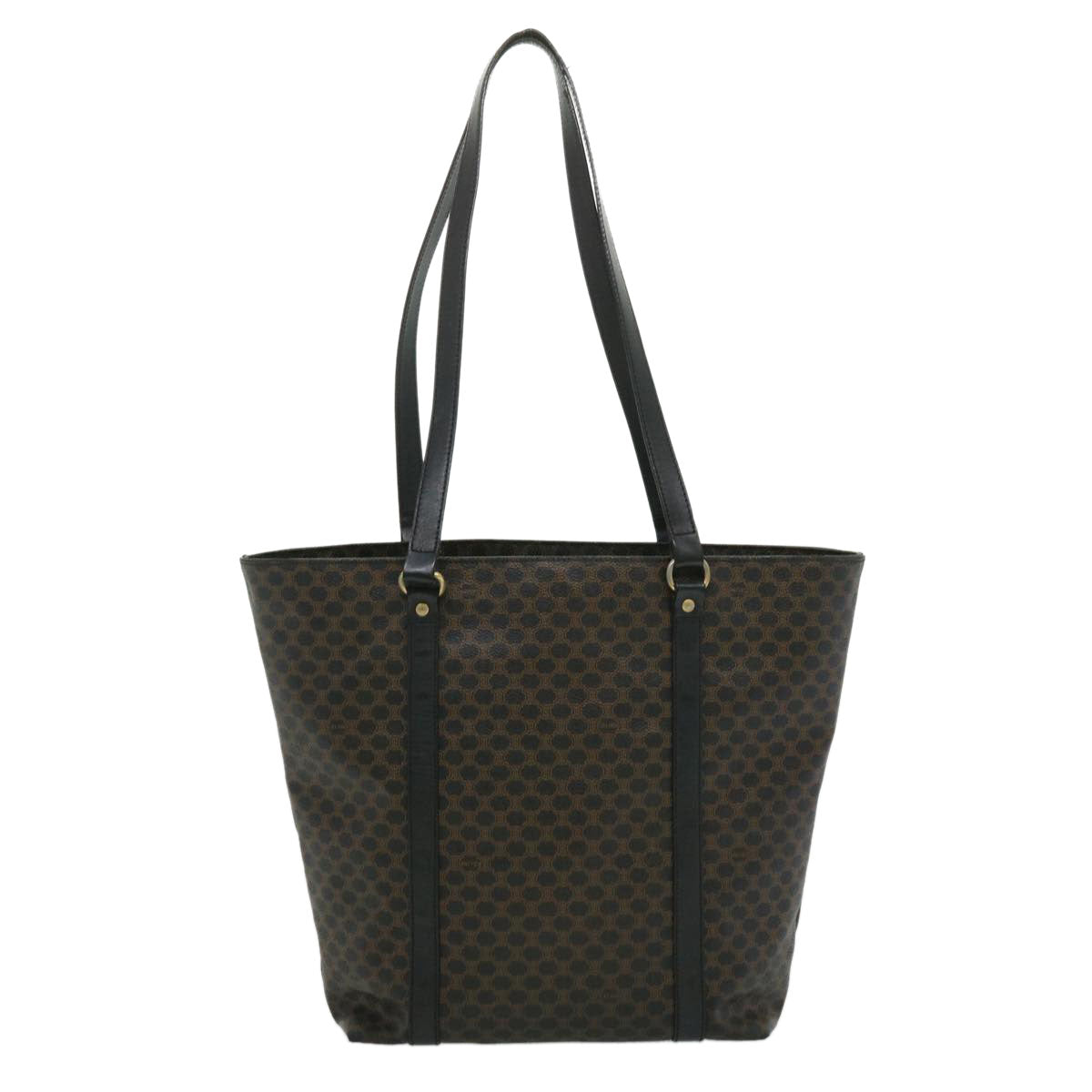 Luxury CELINE Macadam Canvas Tote Bag Black  ar7450