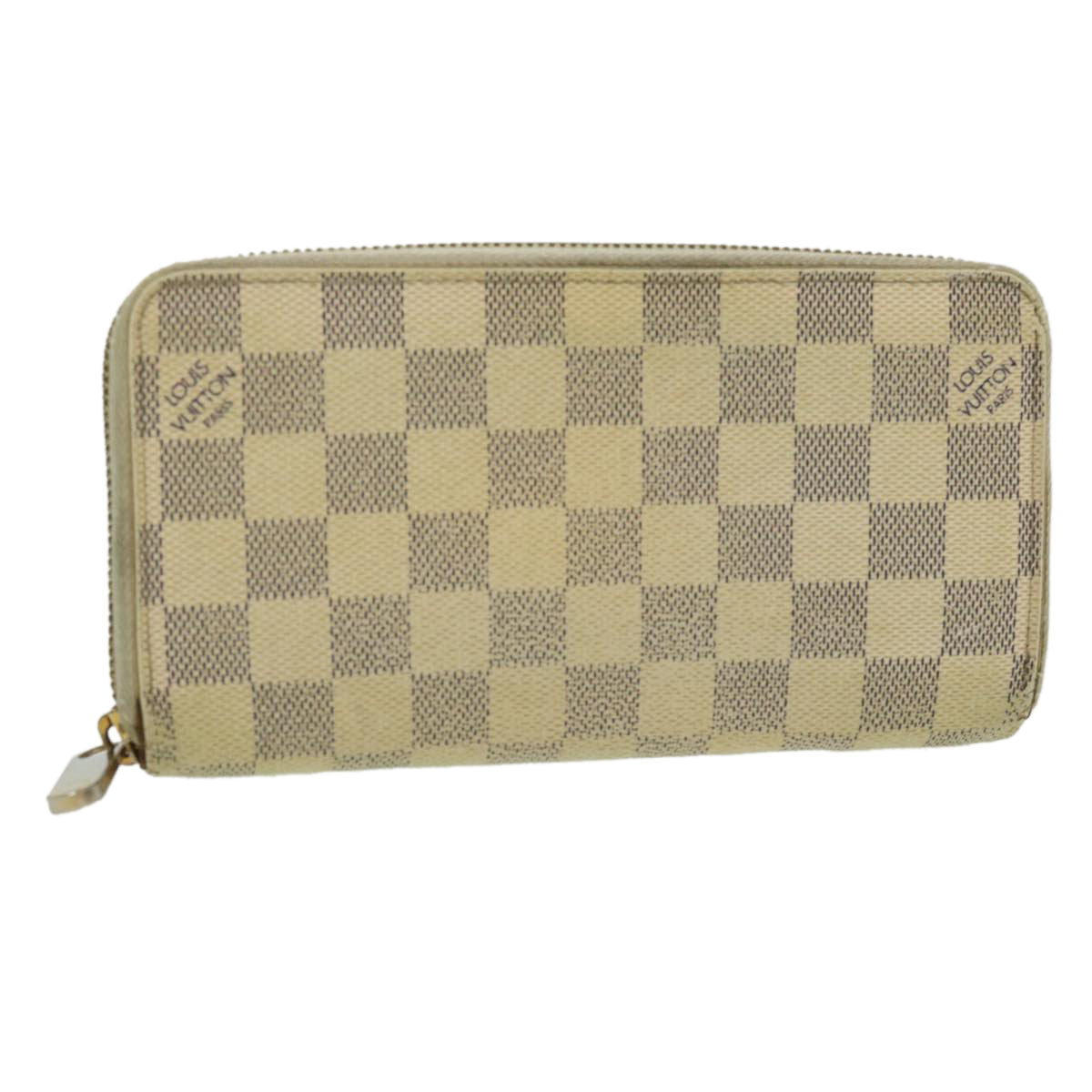 LOUIS VUITTON Damier Azur Zippy Wallet Long Wallet N60019 LV Auth ar7513