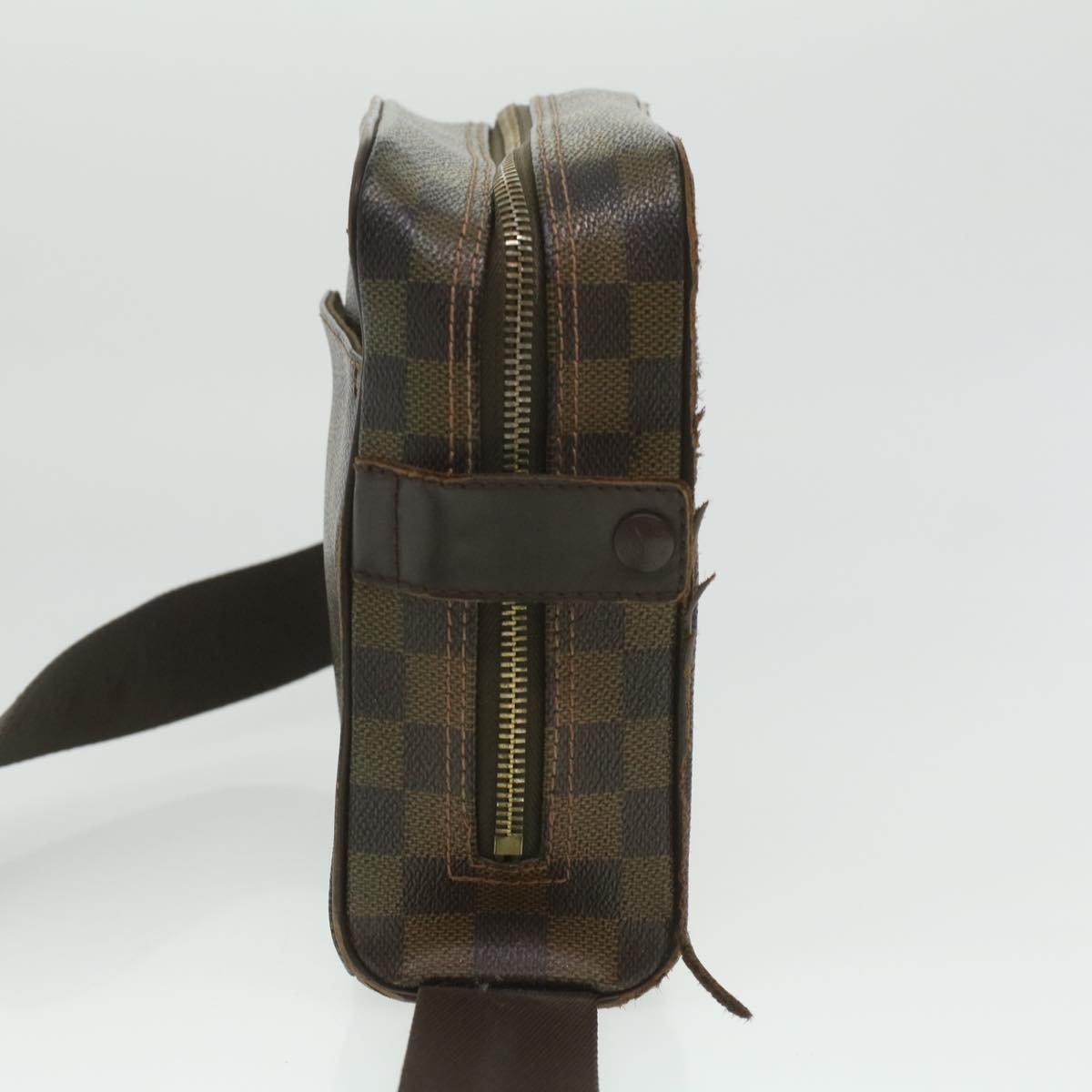 LOUIS VUITTON Damier Ebene Olaf PM Shoulder Bag N41442 LV Auth ar8979