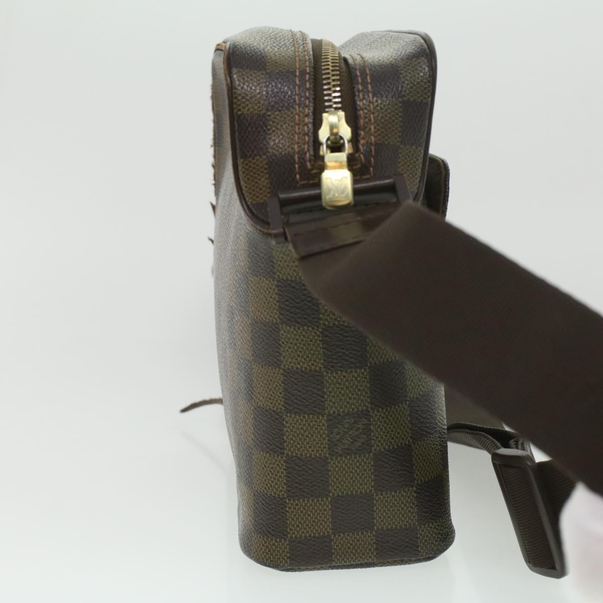 LOUIS VUITTON Damier Ebene Olaf PM Shoulder Bag N41442 LV Auth ar8979