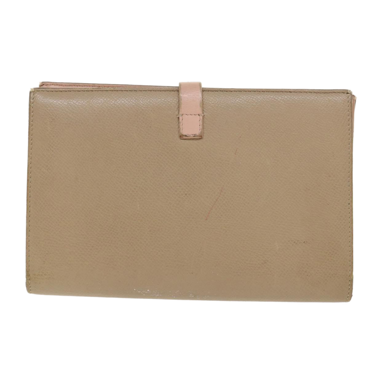 Luxury CELINE Large Strap Wallet Leather Beige  ar9727B