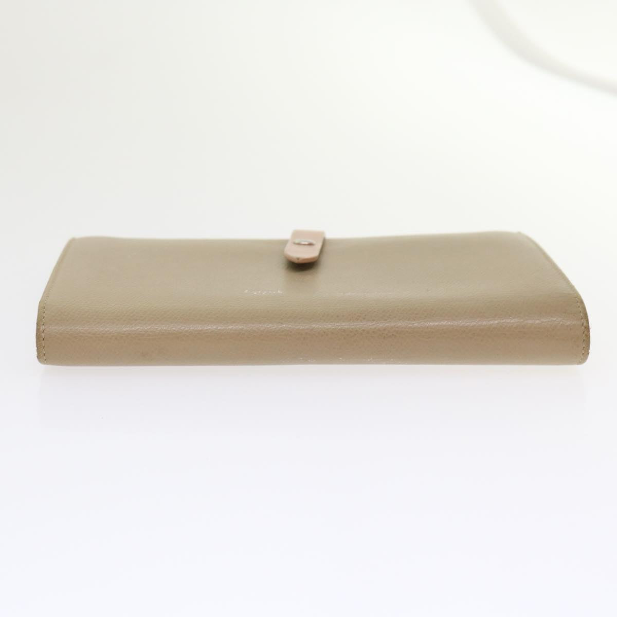 Luxury CELINE Large Strap Wallet Leather Beige  ar9727B