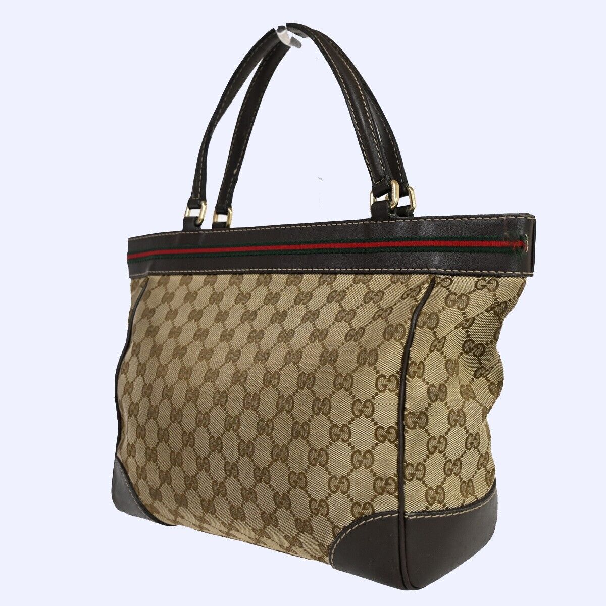 Gucci Leather Canvas Tote