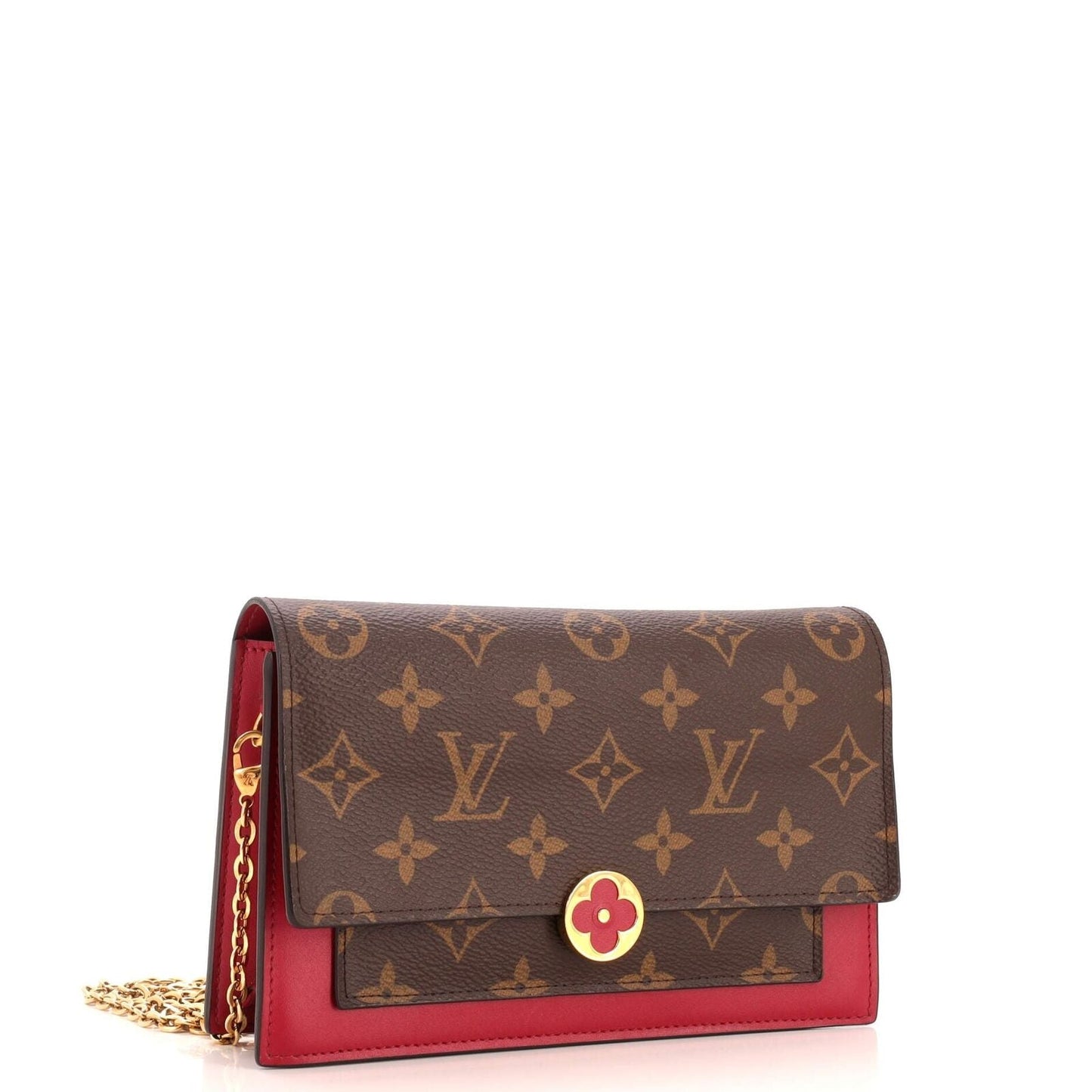 Louis Vuitton Flore Chain Wallet Canvas