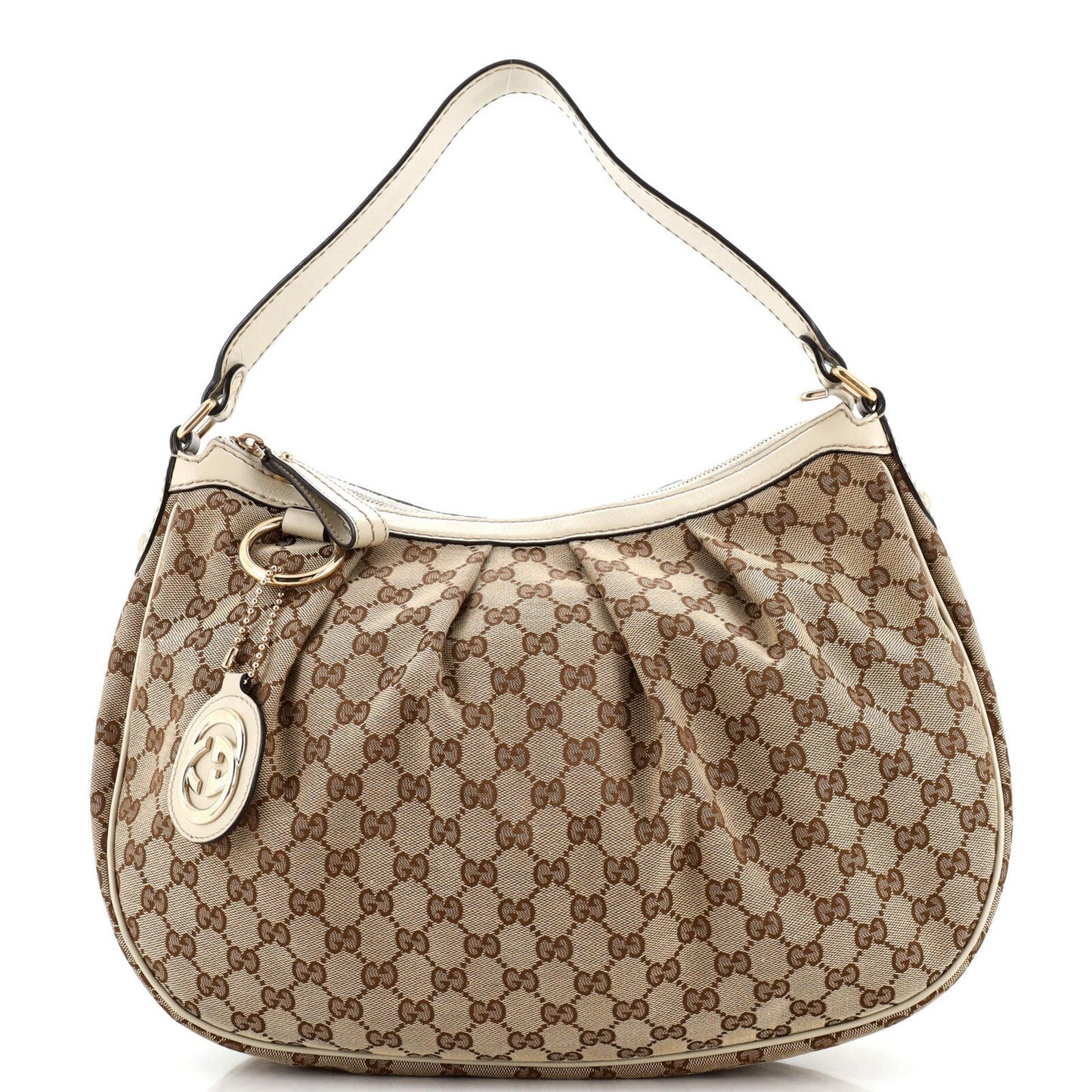 Gucci Leather Canvas Shoulder Bag