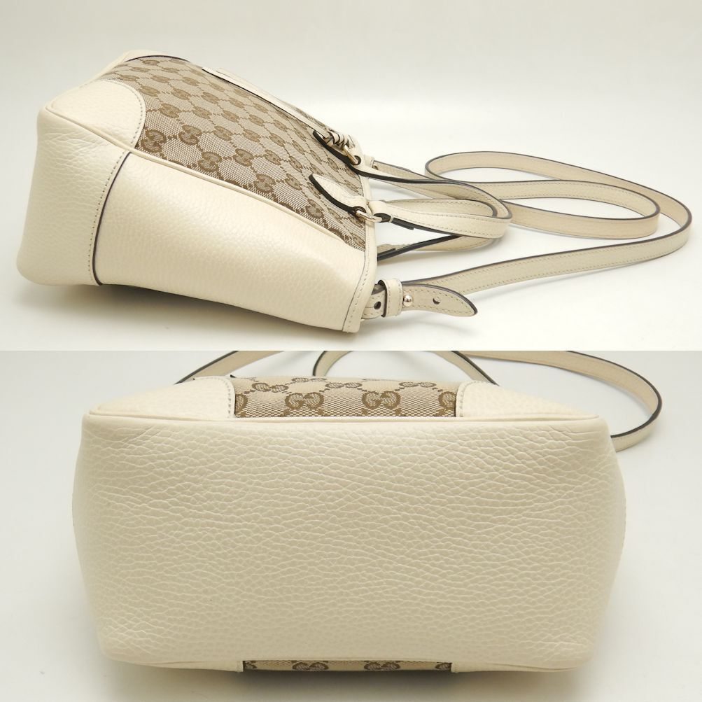 Gucci Leather Canvas Handbag