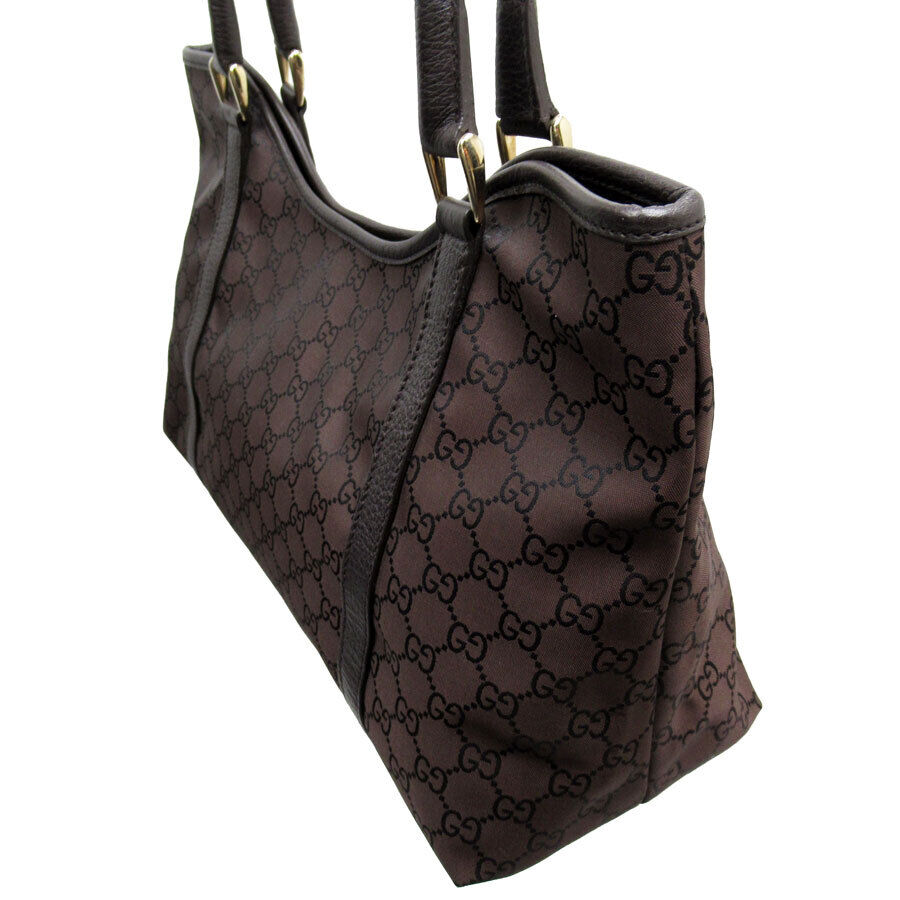 Gucci Monogram Nylon Leather Shoulder Bag