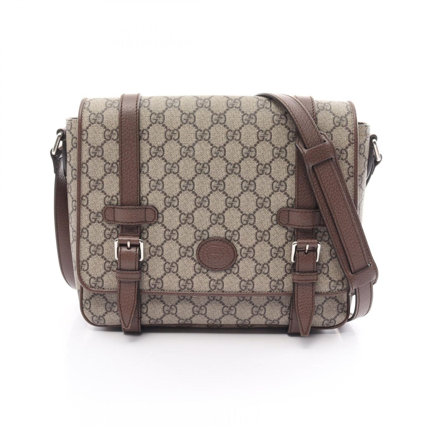 Gucci Lou Monogram Leather Canvas Crossbody