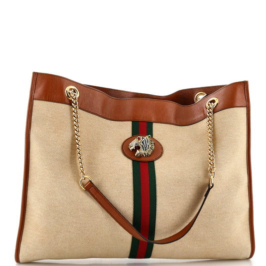 Gucci Rajah Chain Tote Canvas Large