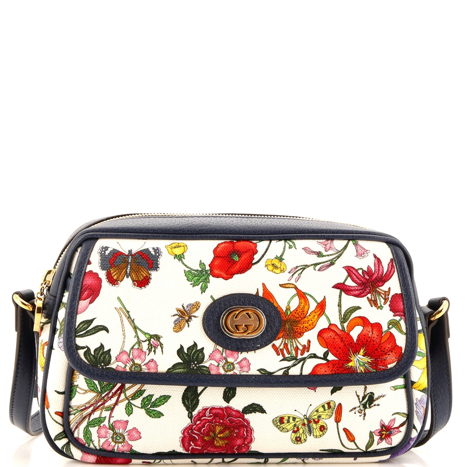 Gucci Leather Canvas Shoulder Bag