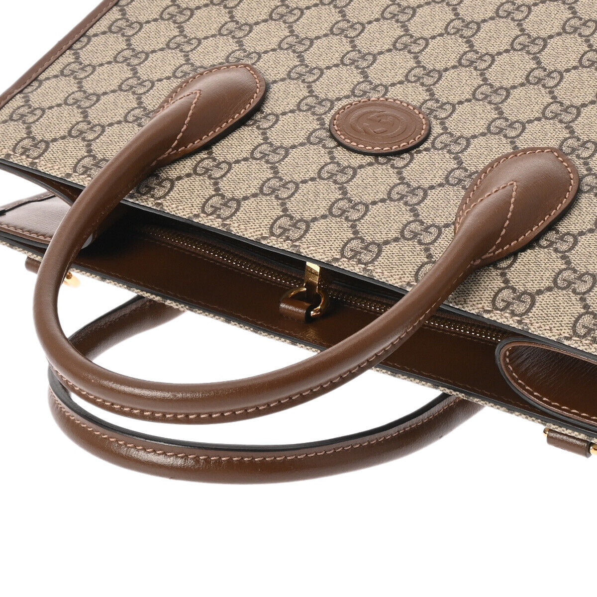 Gucci Leather Canvas Tote