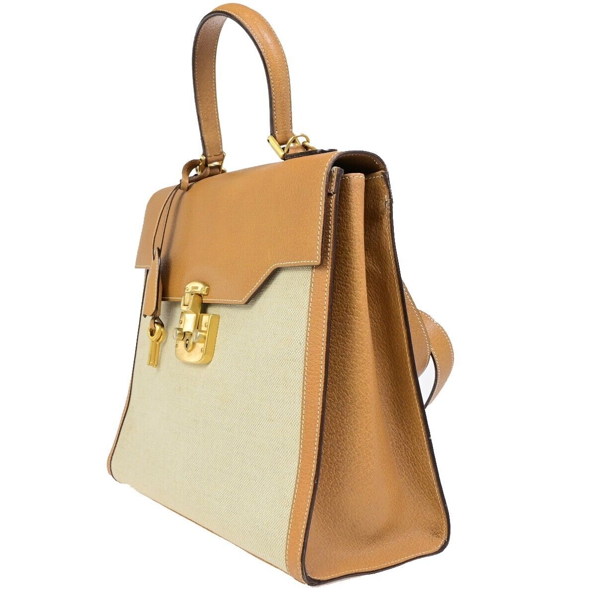 Gucci Leather Canvas Shoulder Bag