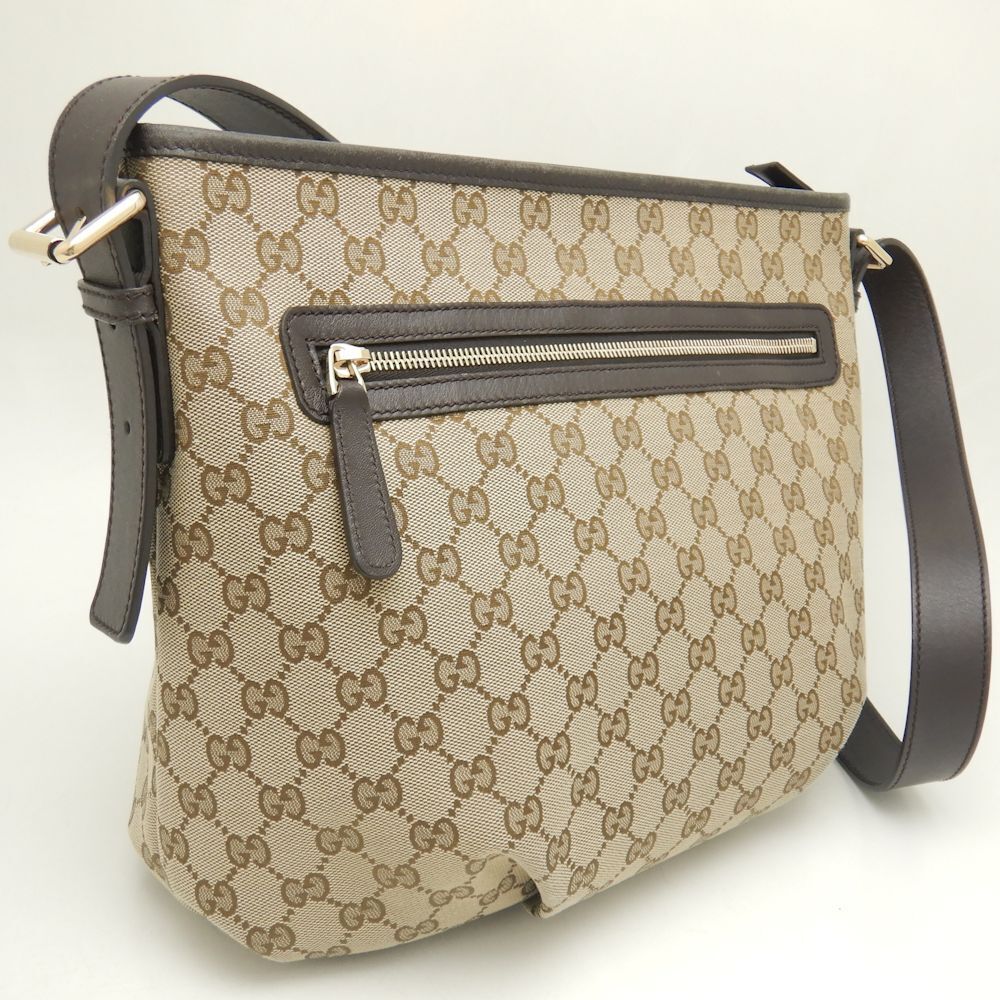 Gucci Monogram Leather Canvas Shoulder Bag