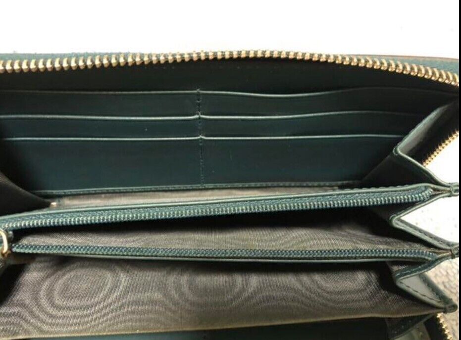 Gucci Sega Long Wallet Round Zip Green