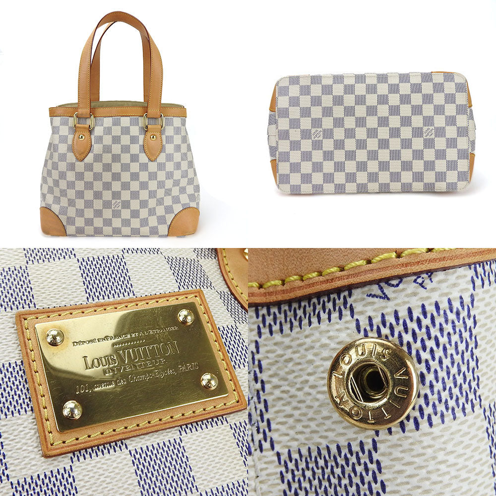LOUIS VUITTON Tote Bag N51207 Damier Azur white HamsteadPM