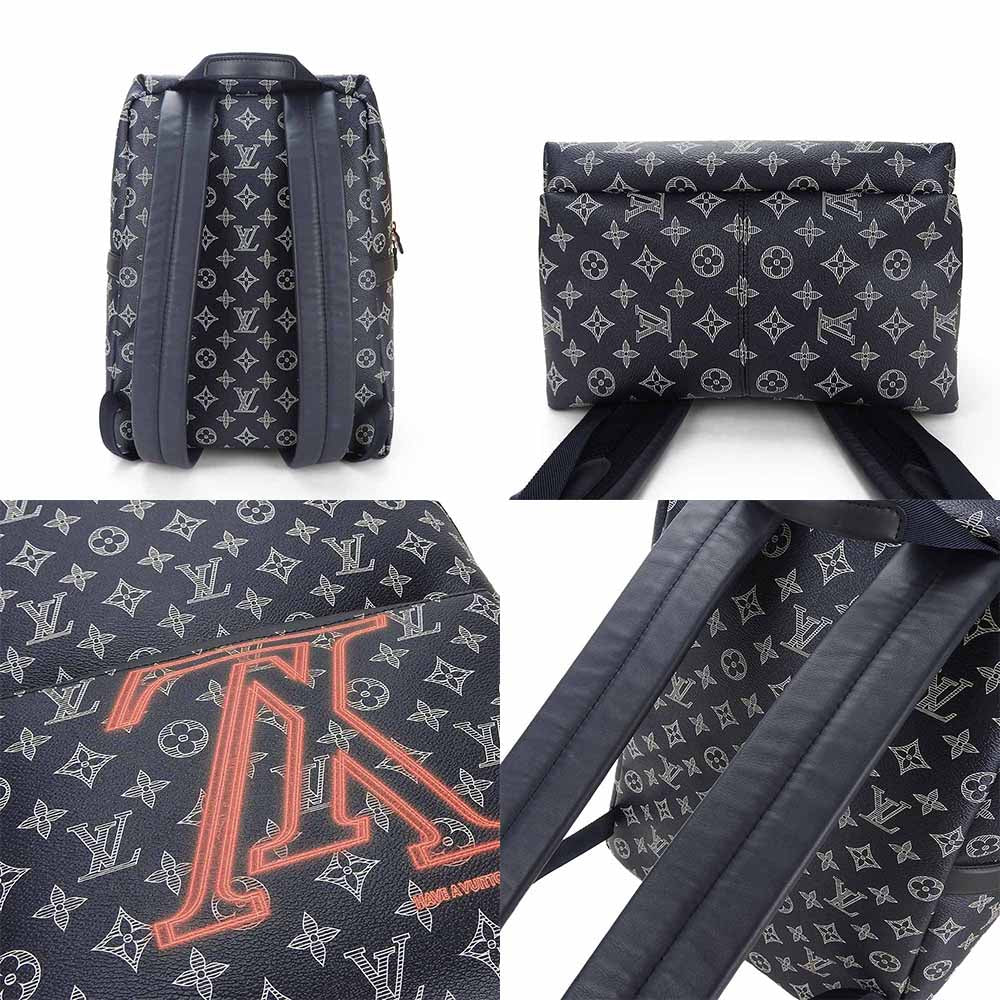 LOUIS VUITTON Backpack M43676 Monogram Navy Up side down Apollo mens
