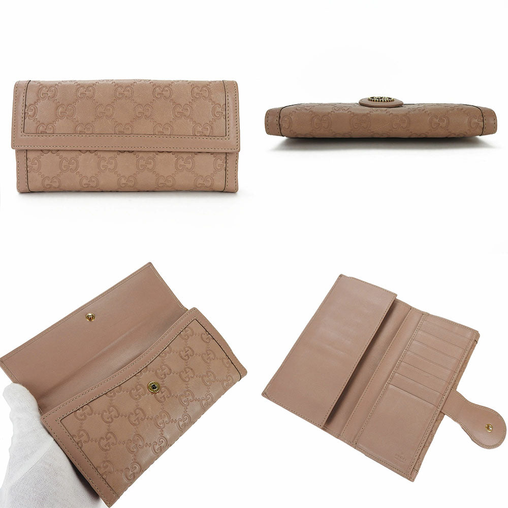 GUCCI Long Wallet Purse 269970 Guccisima leather pink beige Guccisima