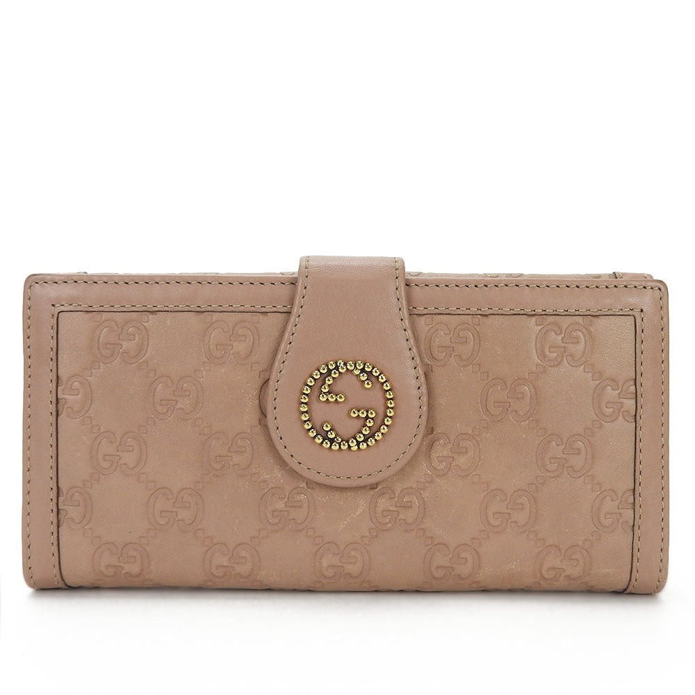 GUCCI Long Wallet Purse 269970 Guccisima leather pink beige Guccisima