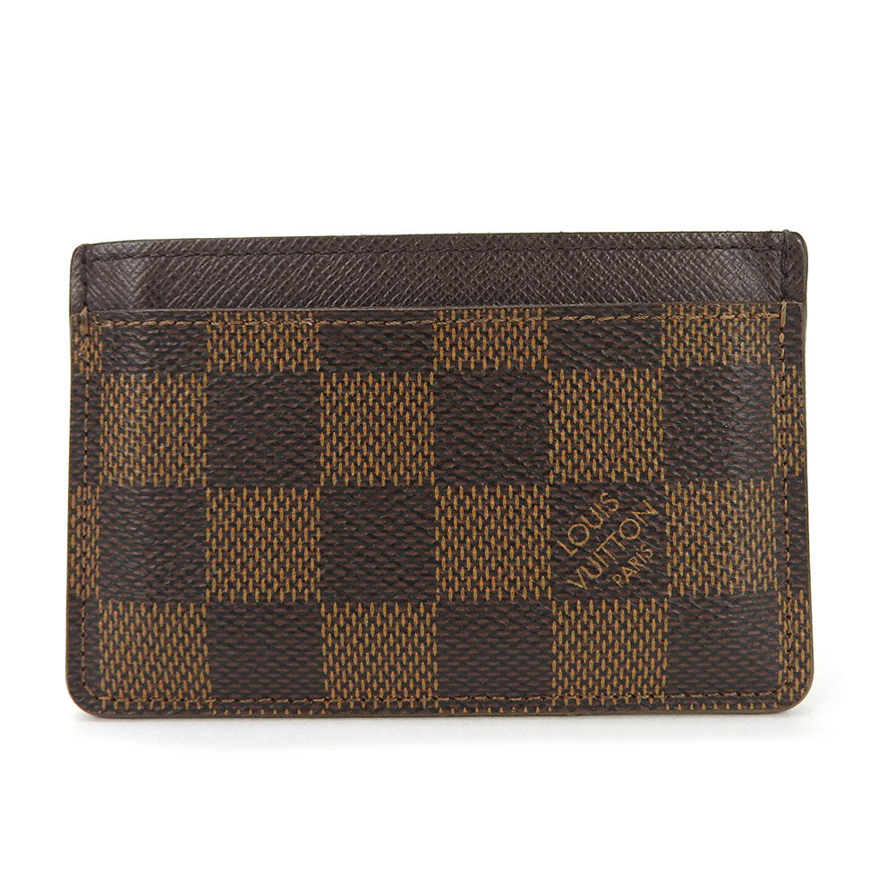 LOUIS VUITTON Card Case N61722 Damier canvas Brown Porte Cartesï¿½ESimple Women(Unisex)