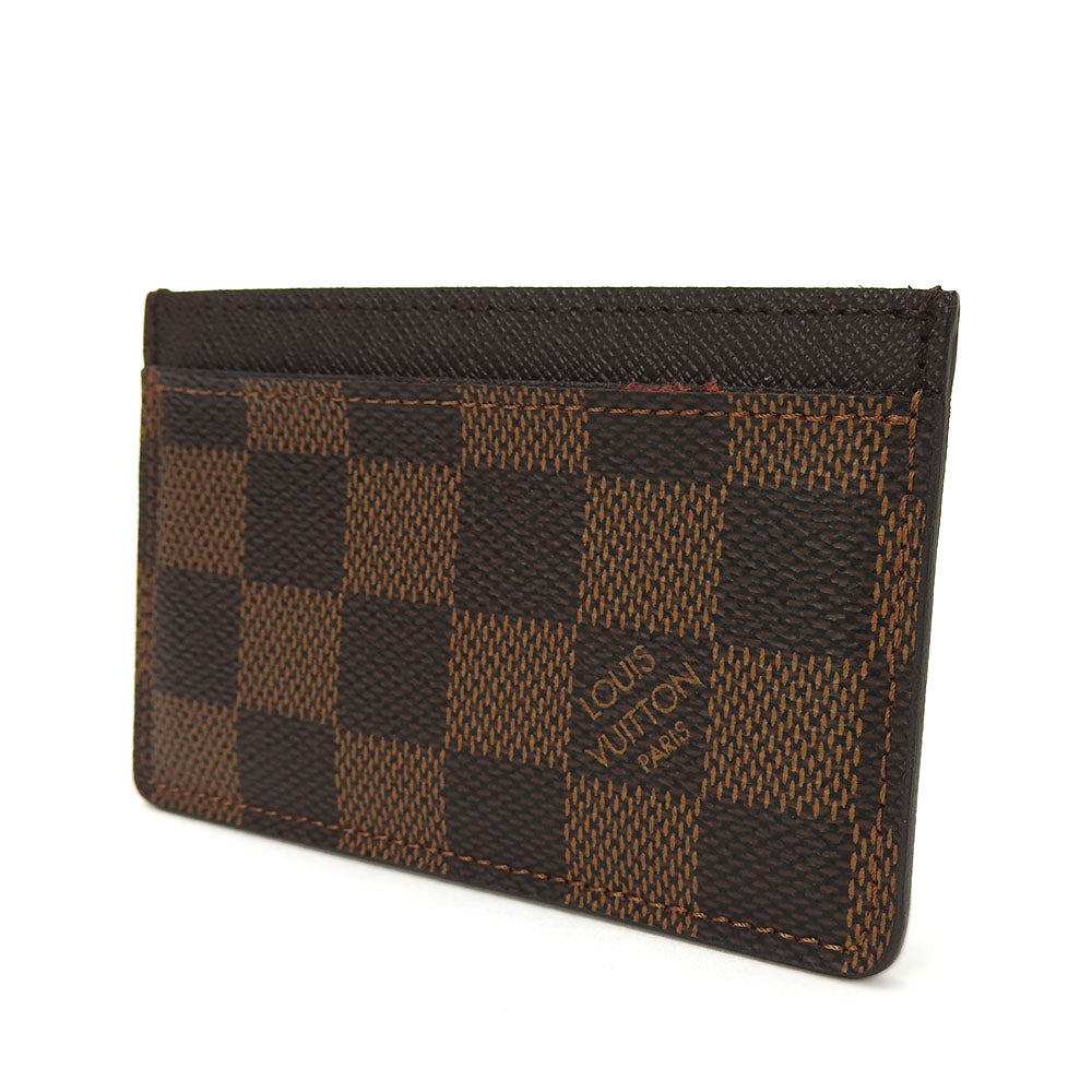 LOUIS VUITTON Card Case N61722 Damier canvas Brown Pass Case Card Case Porte Cartesï¿½ESimple mens(Unisex)