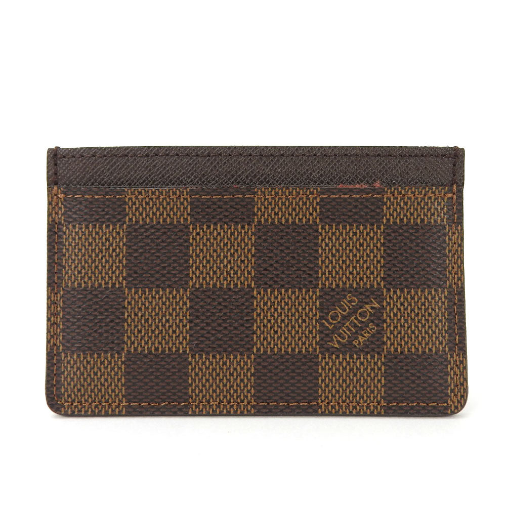 LOUIS VUITTON Card Case N61722 Damier canvas Brown Pass Case Card Case Porte Cartesï¿½ESimple mens(Unisex)