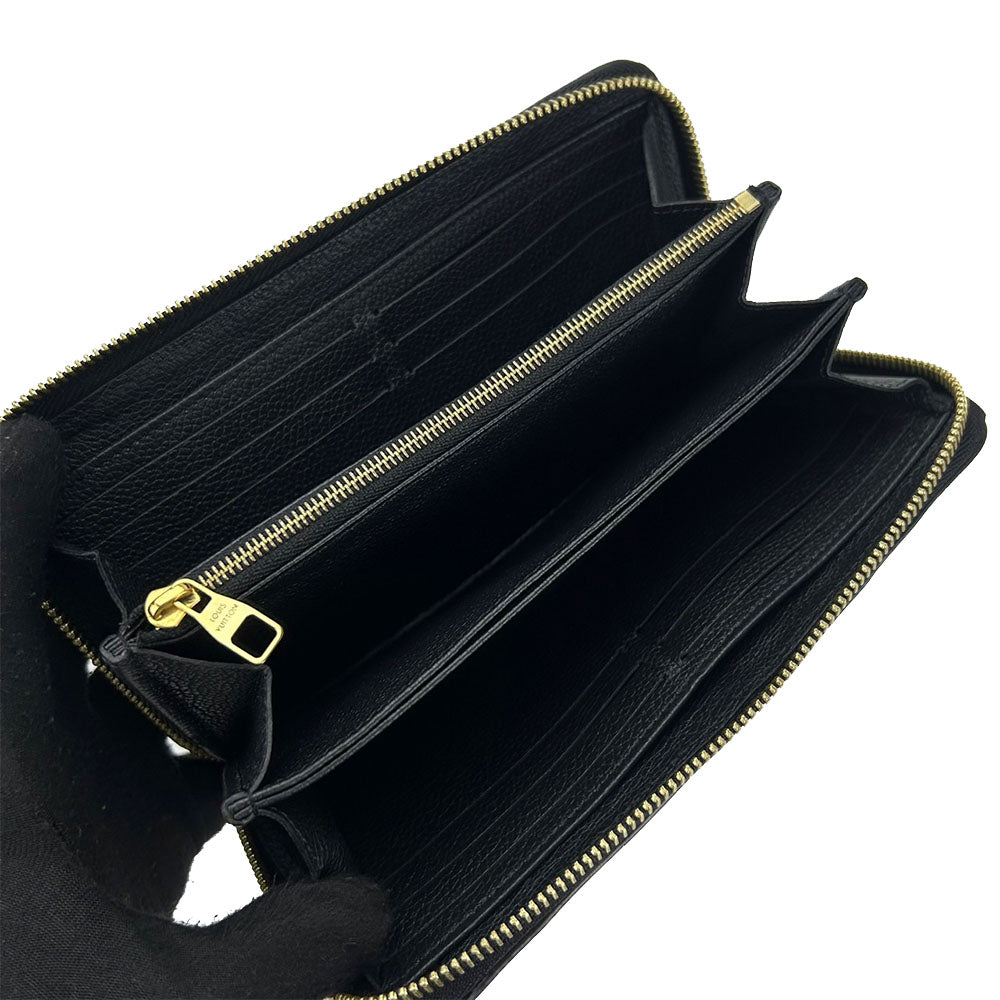 LOUIS VUITTON Long Wallet Purse M80481 Monogram Ann Platt black Zippy wallet
