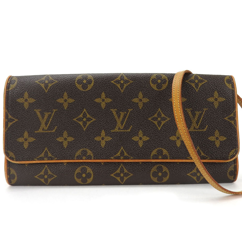 LOUIS VUITTON Shoulder Bag M51852 Monogram Brown Pochette Twin GM
