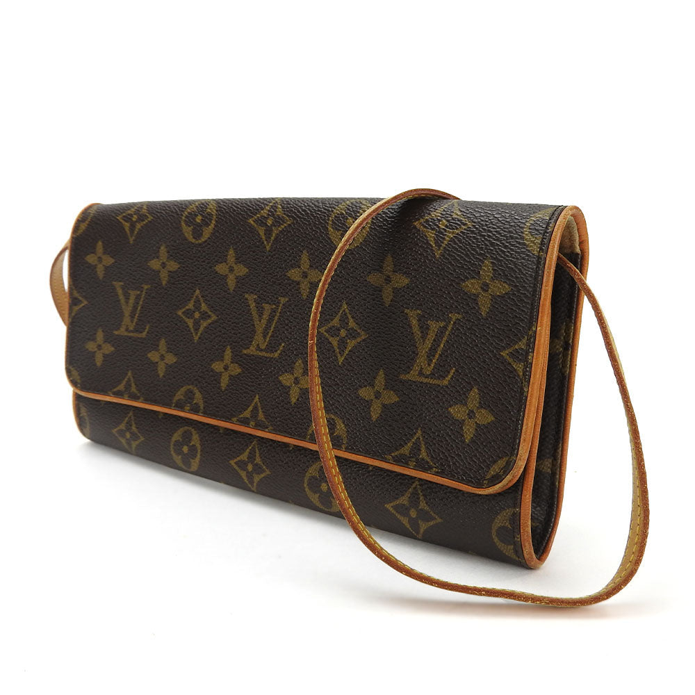 LOUIS VUITTON Shoulder Bag M51852 Monogram Brown Pochette Twin GM