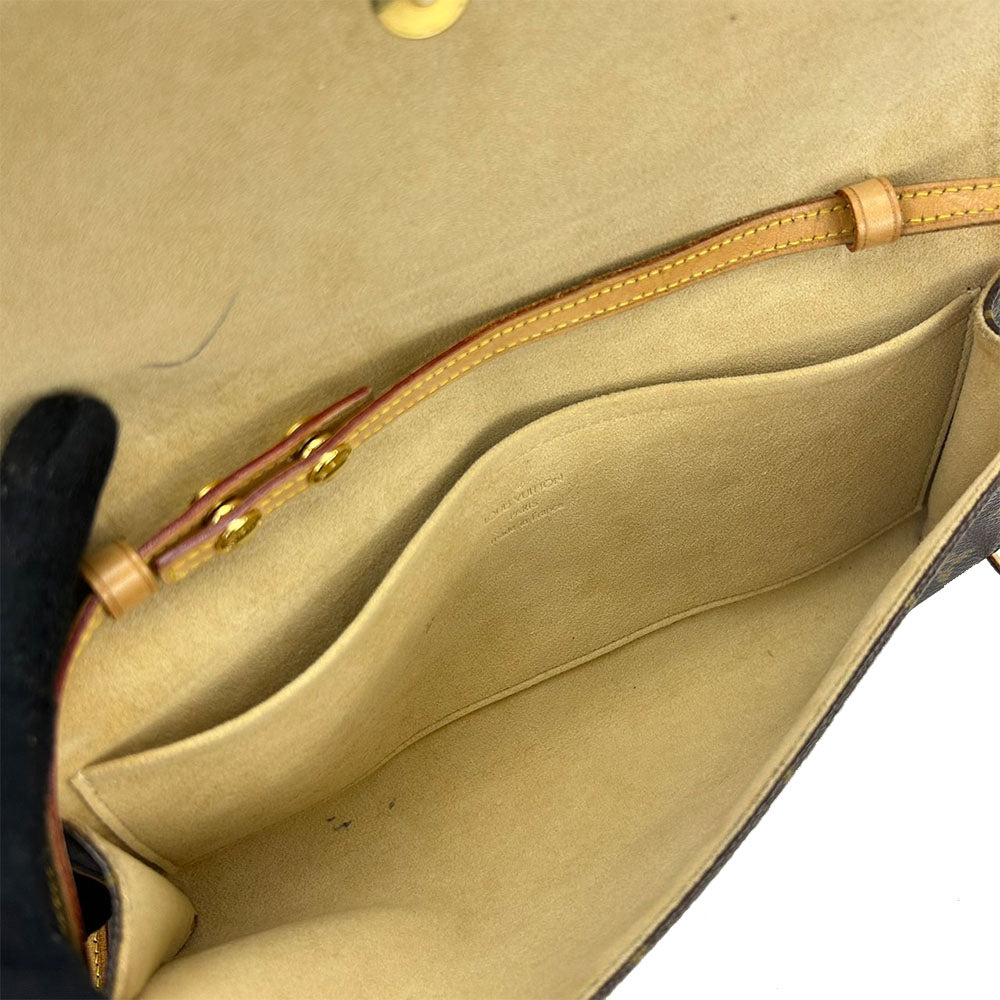 LOUIS VUITTON Shoulder Bag M51852 Monogram Brown Pochette Twin GM