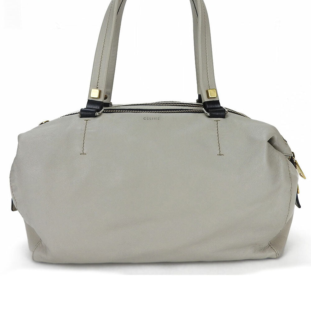 CELINE Handbag 166393FTS.08GC leather gray Marine Women