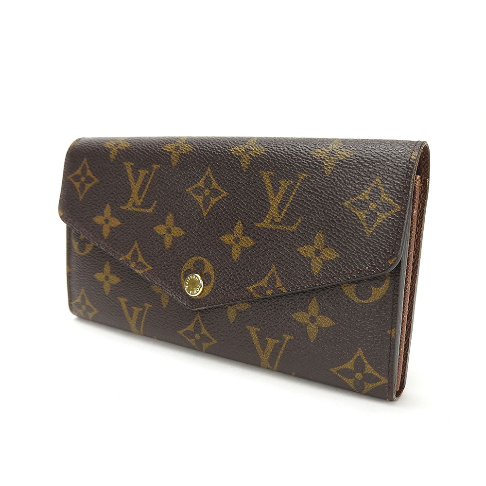 LOUIS VUITTON Long Wallet Purse M60531 Monogram Brown Portefeuille Sara Women