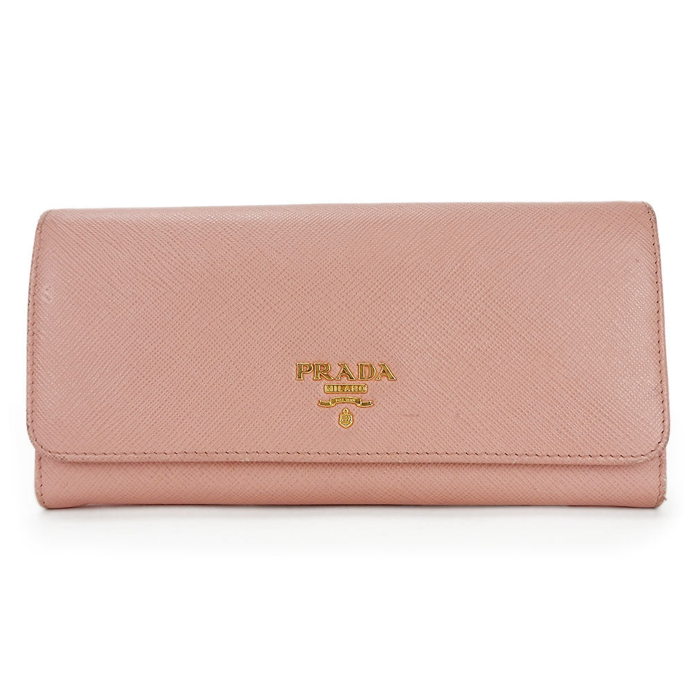 PRADA Long Wallet Purse 1MH132 leather Light pink Safiano Women