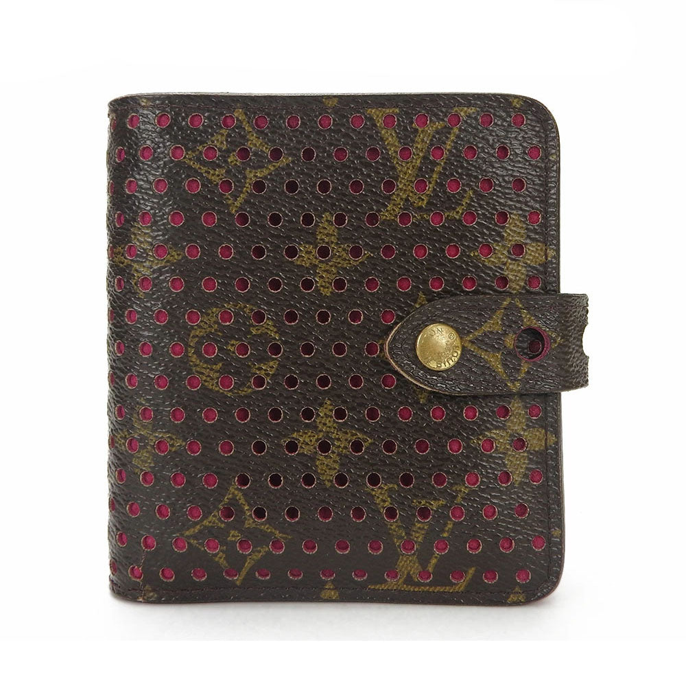 LOUIS VUITTON Bifold Wallet M95188 Monogram Perfo Fuchsia Women