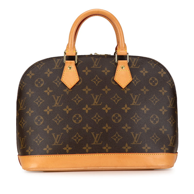 Louis Vuitton Monogram Alma PM Handbag 2WAY M51130 Brown PVC Leather  Louis Vuitton