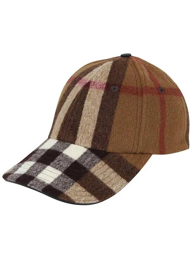 Luxury Burberry House Check Wool Ball Cap Brown