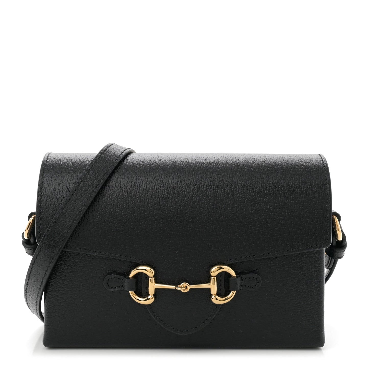 Gucci Calfskin Horsebit 1955 Shoulder Bag Black