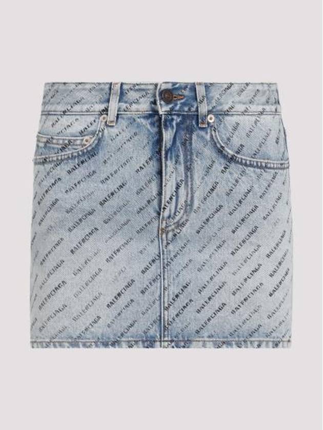 Luxury Balenciaga Trending 2026 short skirt 744972 TQW66 4141 ICED BLUE