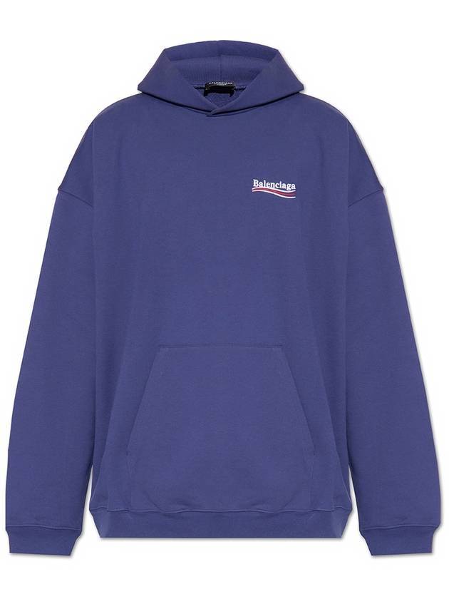Luxury Balenciaga Trending 2026 Logo Print Oversized Hoodie Blue