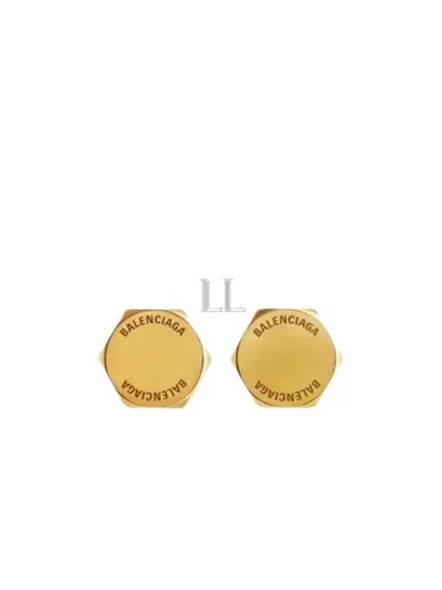 Luxury Balenciaga Trending 2026 Garage Screw Earrings Gold