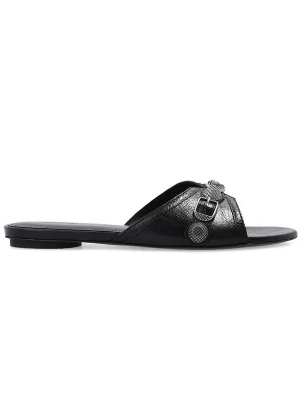 Luxury Balenciaga Trending 2026 Cagole Flat Slipper Black