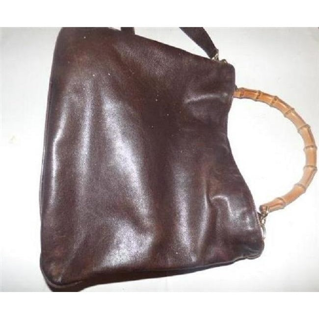 Gucci Vintage Two Way Brown Leather Hobo Bag