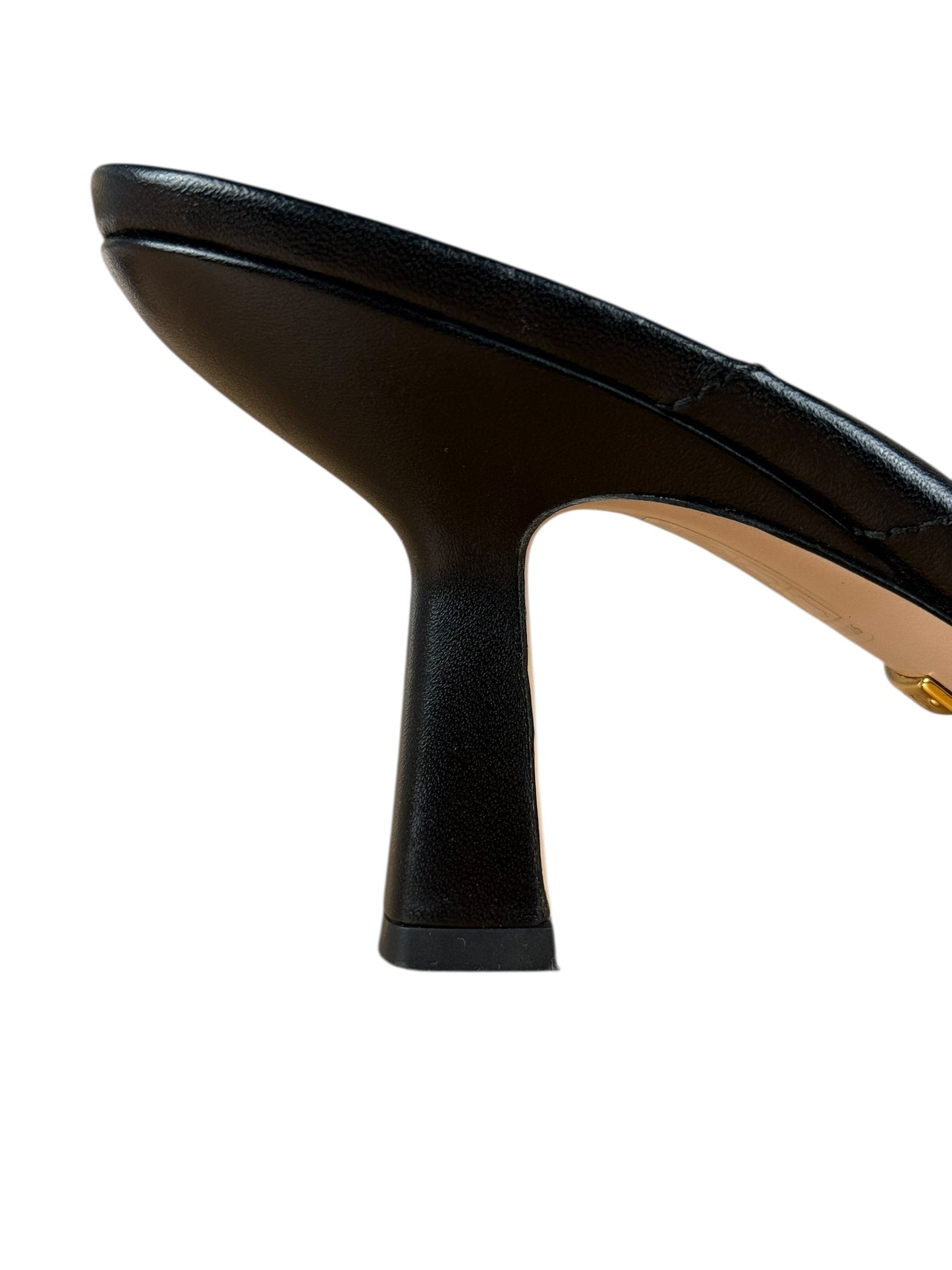 Gucci Black Quilted Marmont Crystal-Studded Heels