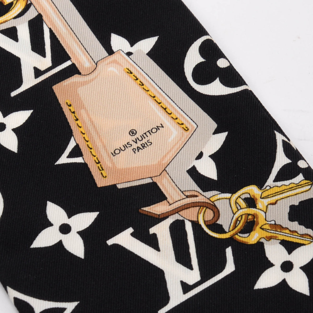 Louis Vuitton Black Silk Monogram Confidential Bandeau
