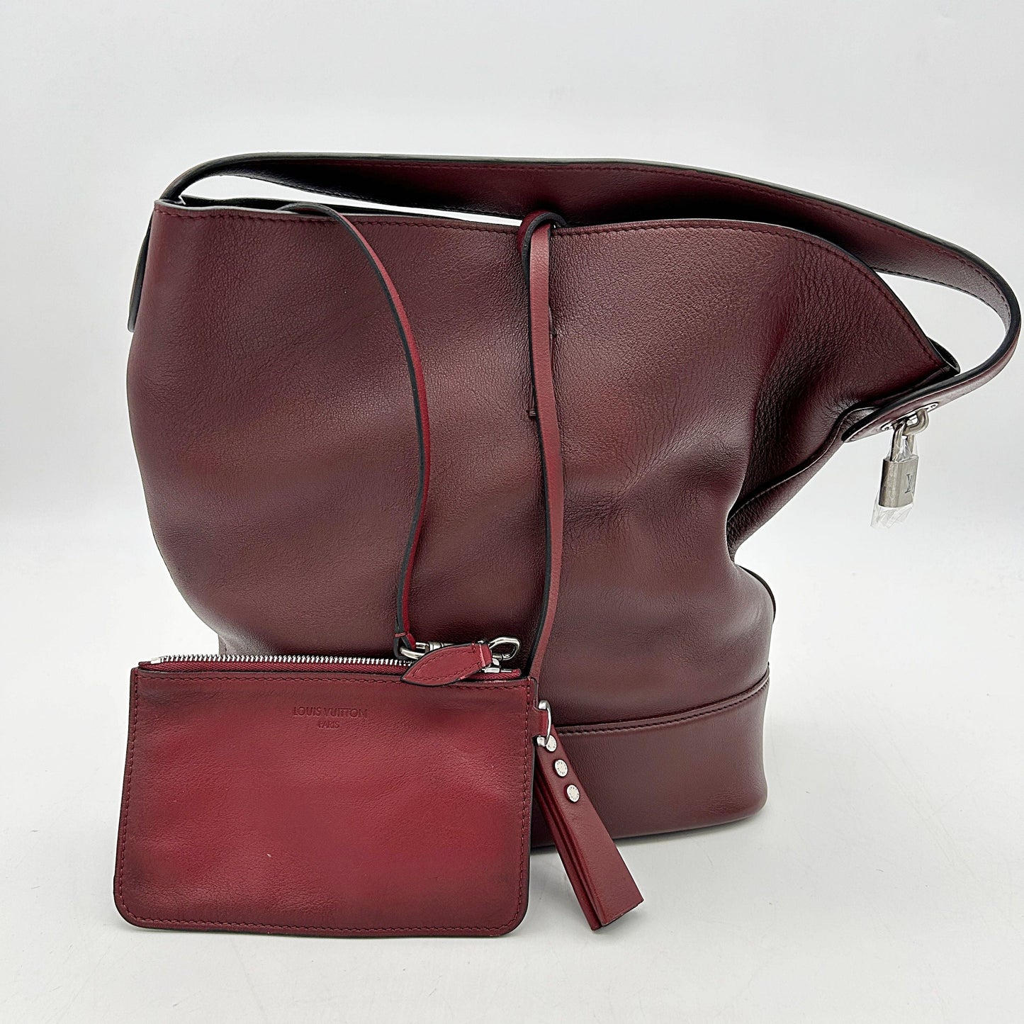 Louis Vuitton NN14 Leather Bucket Bag Dark Red 2504101814