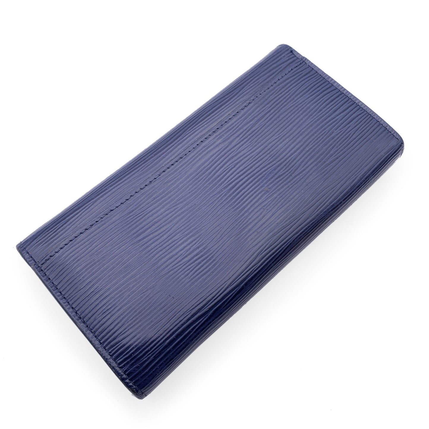 LOUIS VUITTON Blue Epi Leather Long Flap Continental Sarah Wallet