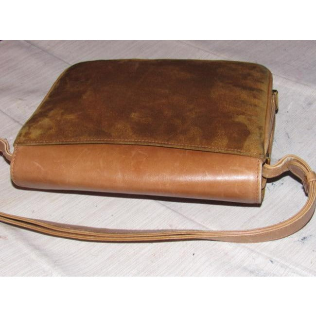 Gucci Vintage Pursesdesigner Purses Camel Suede And Leather Shoulder Bag