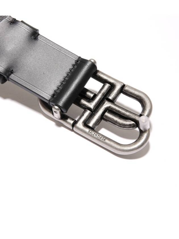 Luxury Balenciaga Trending 2026 Men's BB Buckle Large Belt Black